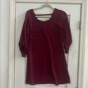 Speechless Deep Red 3/4 Sleeve Dress